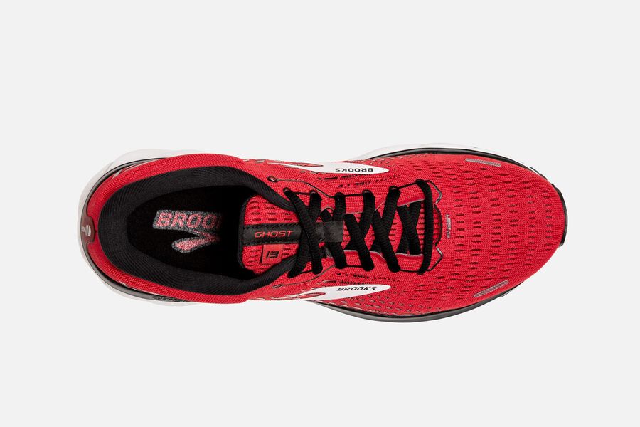 Brooks Running Shoes - Ghost 13 Road Mens - Red/White - GWU-248137